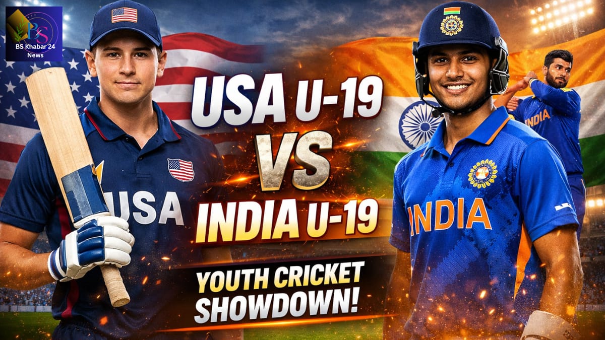 USA U-19 vs India U-19 youth cricket clash in a packed stadium