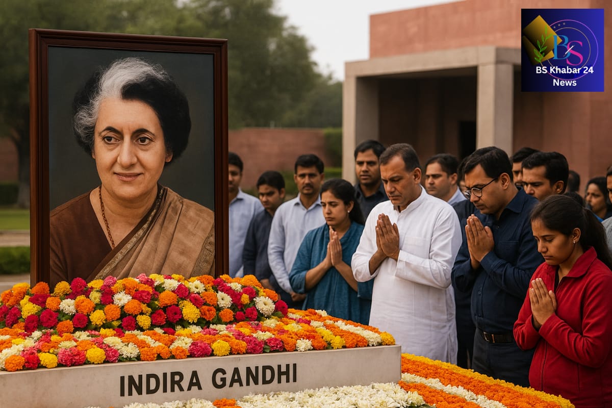 News logo,People paying tribute at Shakti Sthal on Indira Gandhi’s death anniversary in New Delhi