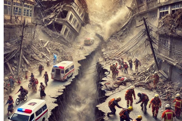 Powerful earthquake a strong Today, Myanmar experienced