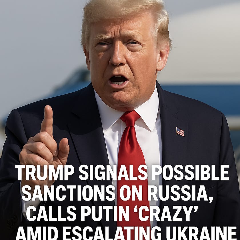 Trump Signals Possible ,Trump Sanctions on Russia, Calls Putin ‘Crazy’
